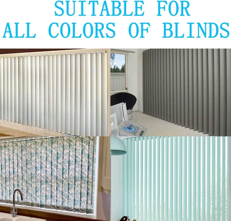 FLYIEE 30 Sets (60 Pcs) Vertical Blinds Replacement Slats Panels, Vertical Blind Repair Tabs Kit, Clear Apartment Blinds Replacement Fixers, Horizontal Blinds Replacement Parts - Image 5